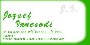 jozsef vancsodi business card